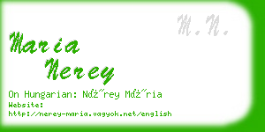 maria nerey business card
